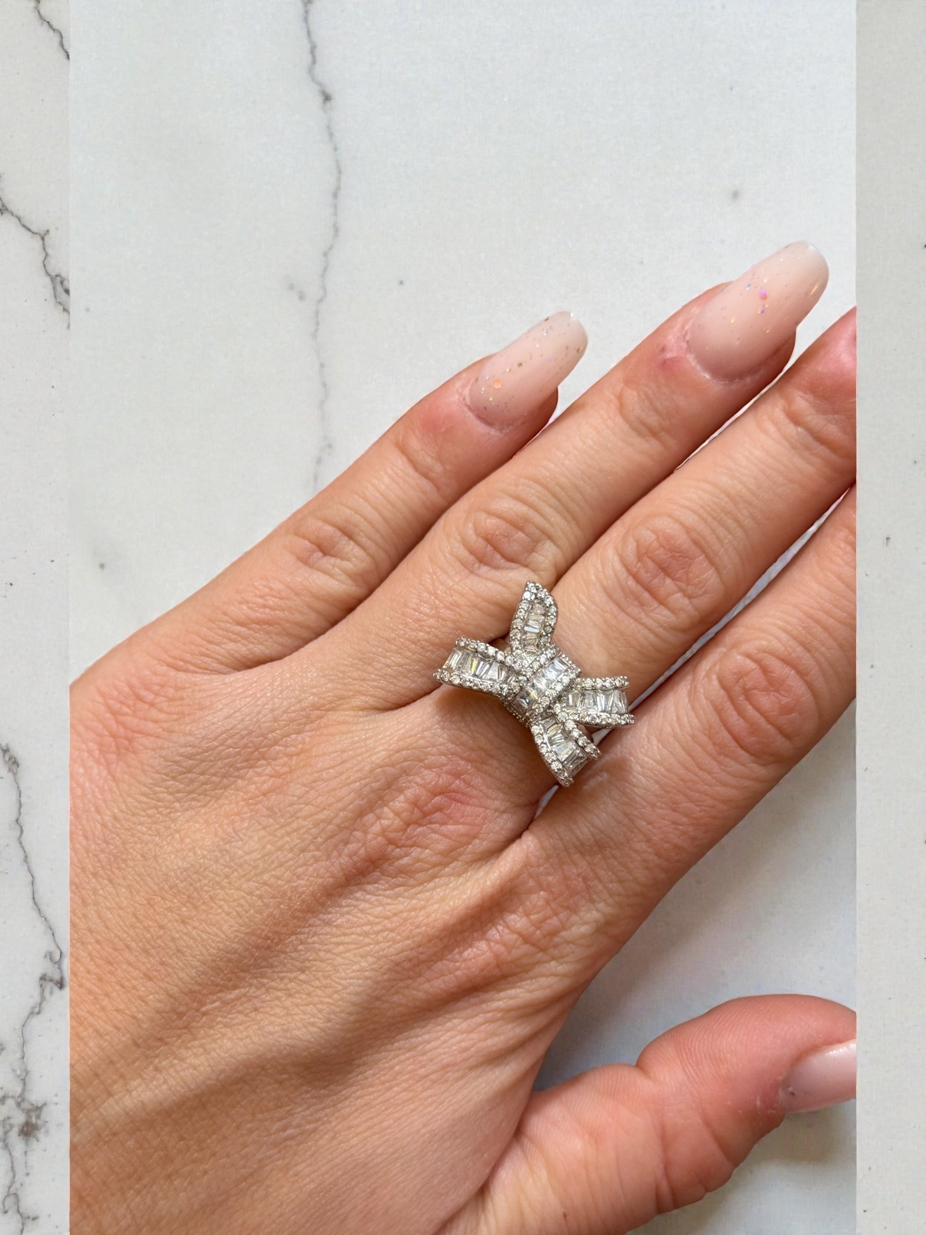 Anello Fiocchetto Strass