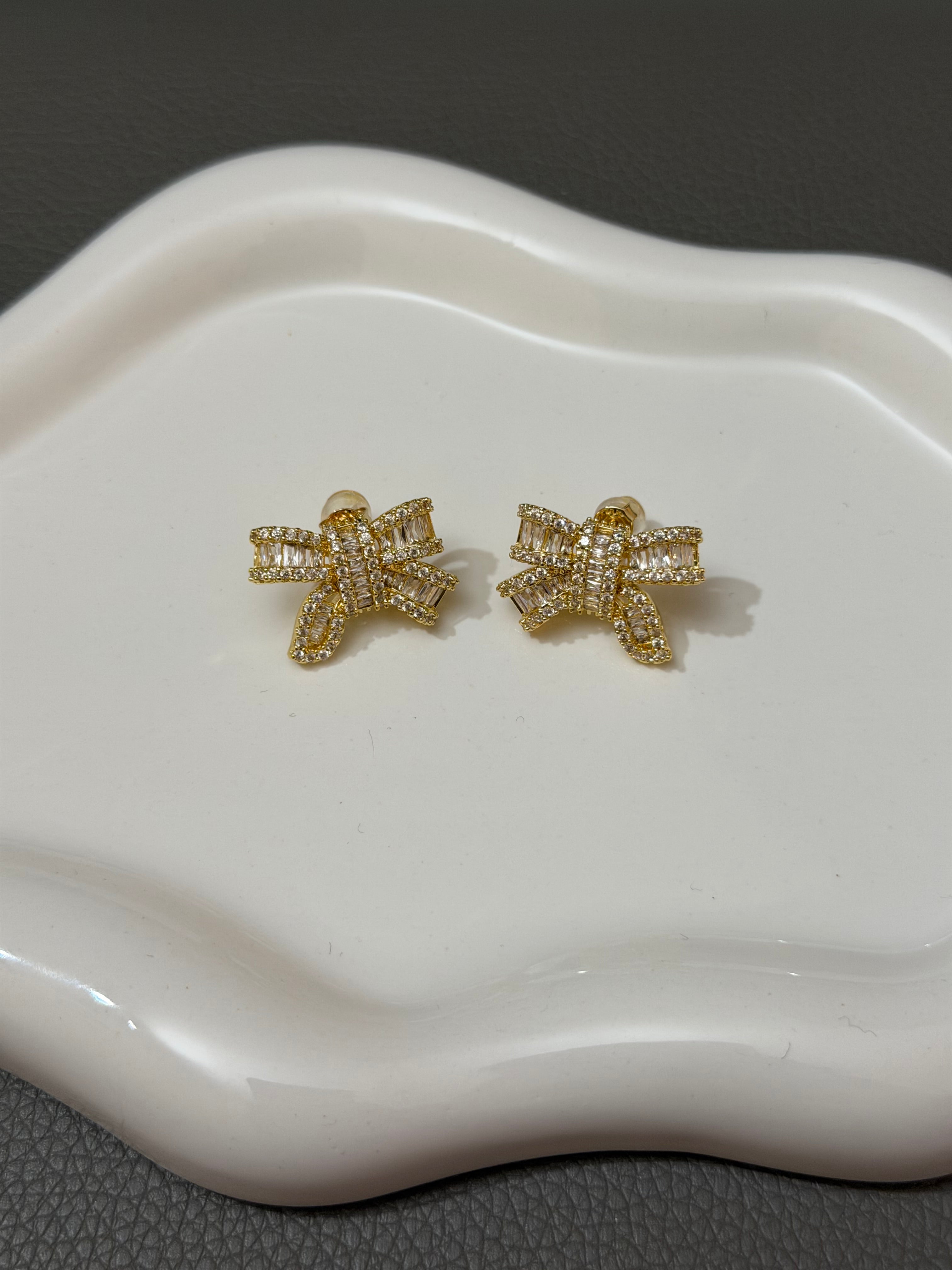 Orecchini Fiocco strass