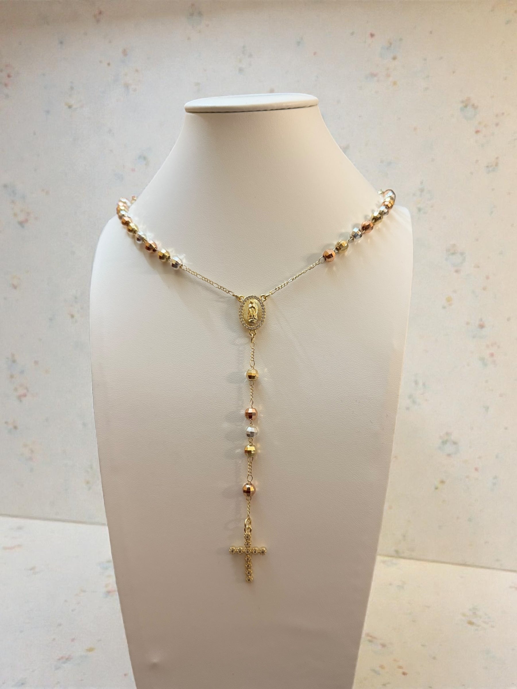 Collana rosario effetto luce